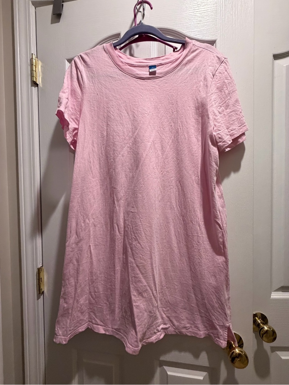 Pink Short-Sleeve Tshirt dress